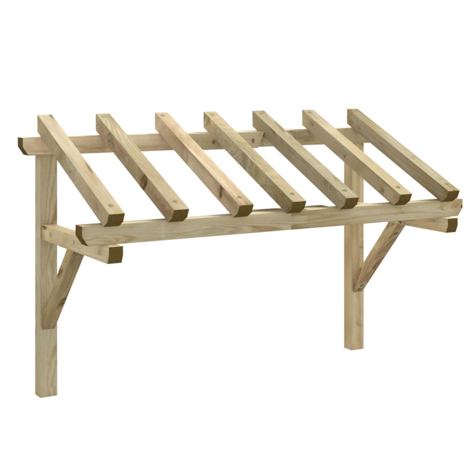 Homgoday Marquesina de madera para puerta, decoración rústica, 200 x 100 x 100 cm, modelo 49454