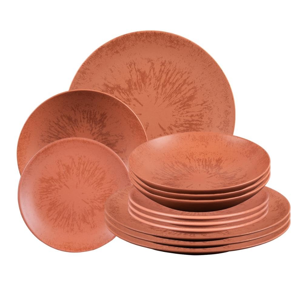 Table Passion - Vajilla de 12 piezas Onyx Terracotta