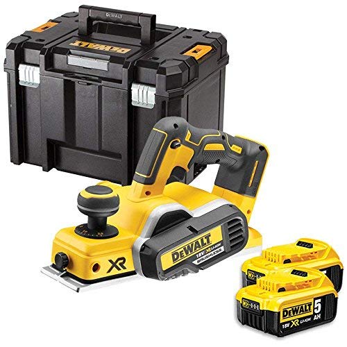 DeWalt DCP580N 18V XR Brushless Cordless Planer with 2 x 5Ah Batteries & Case