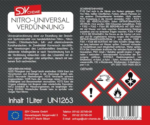 Nitroverdünnung SDV Chemie Universalverdünnung 1 Liter