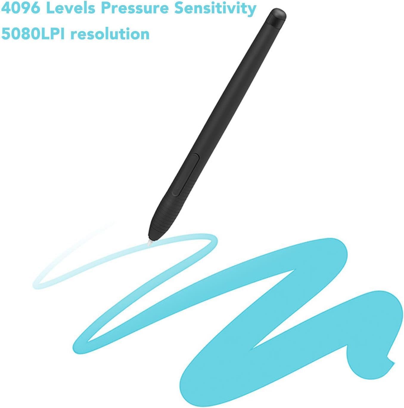 PW201 Pen for Huion HST640 H610PROV2 HC16 HS64 HS610 GC610 H1161 H320M, Ergonomic Pen Replacement, for Drawing Board