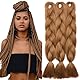 TESS Braids Extensions Braun 60 cm, Jumbo Braids Kunsthaar Zum Einflechten Box Braids Haarverlängerung Zopf 100g/Bündel Haar Braids Extension (1 Stück-Kastanienbraun)