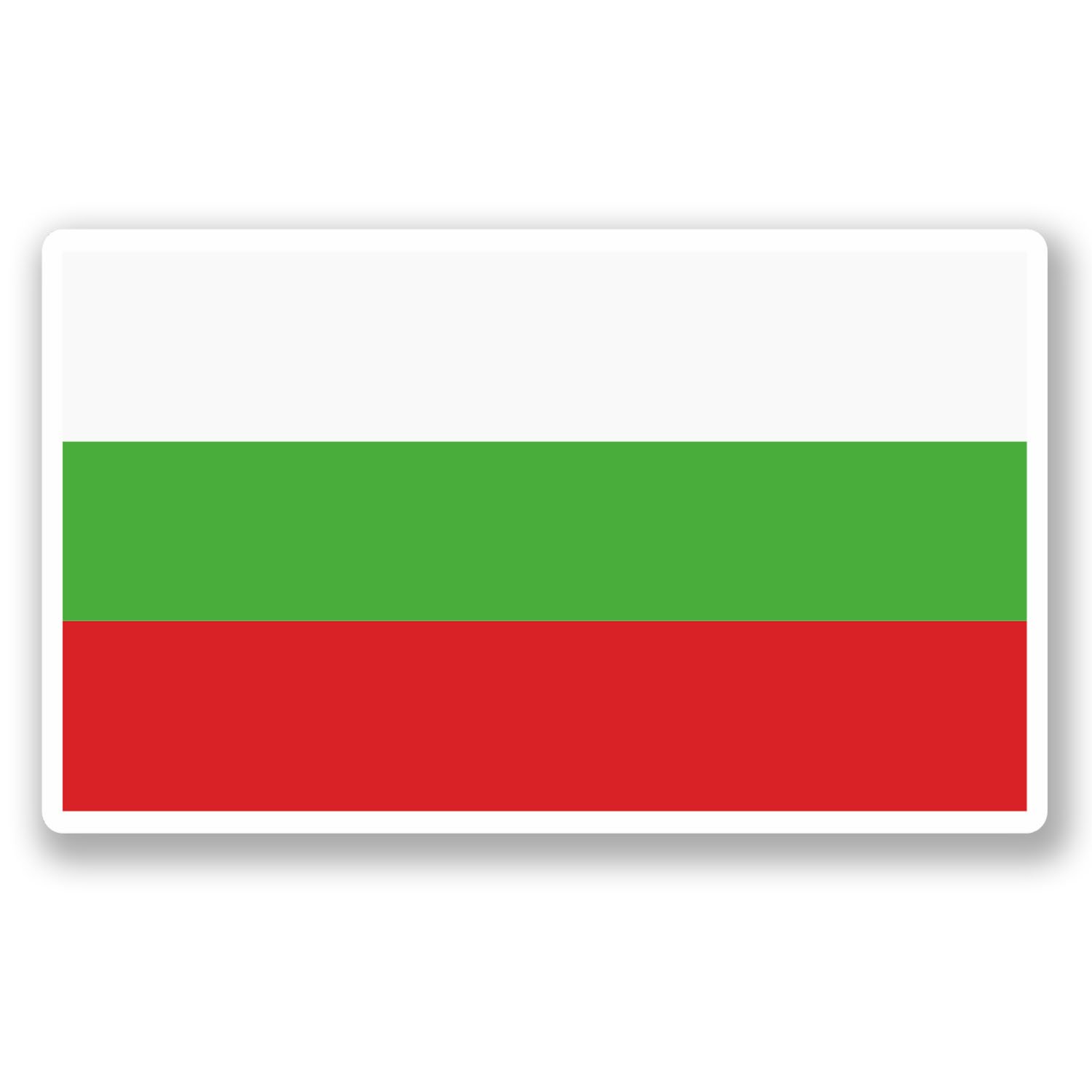 Destinationvinyl Multi 2 X 10Cm Bulgaria Flag Vinyl Sticker Bike Laptop Car Travel Luggage Tag #5278 (10Cm Wide X 6Cm Tall)
