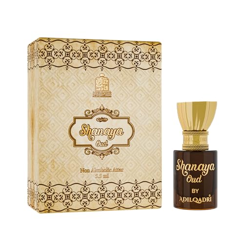 Image of Adilqadri Shanaya Oud Attar for Men | Non-Alcoholic Long-Lasting Roll-On Parfum | Oud, Patchouli, Musk, Clary Sage, Lemon, Pineapple, Rose & Leather Notes | Gift for Him | 5.5ML