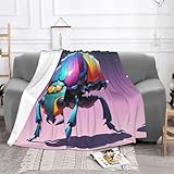 Holo Beetle - Manta de lana suave, adecuada para sofá, camping, viajes, noche, manta suave para sofá (60 x 50 pulgadas)