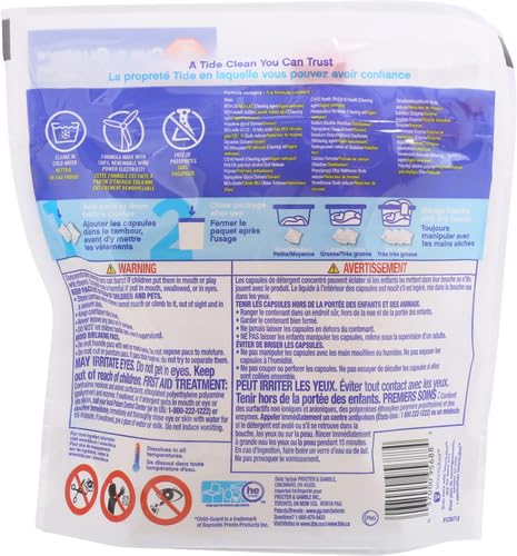 Image of Tide PODS Free & Gentle Laundry Detergent Soap Pacs, 20 Count, Tide PODS Laundry Detergent