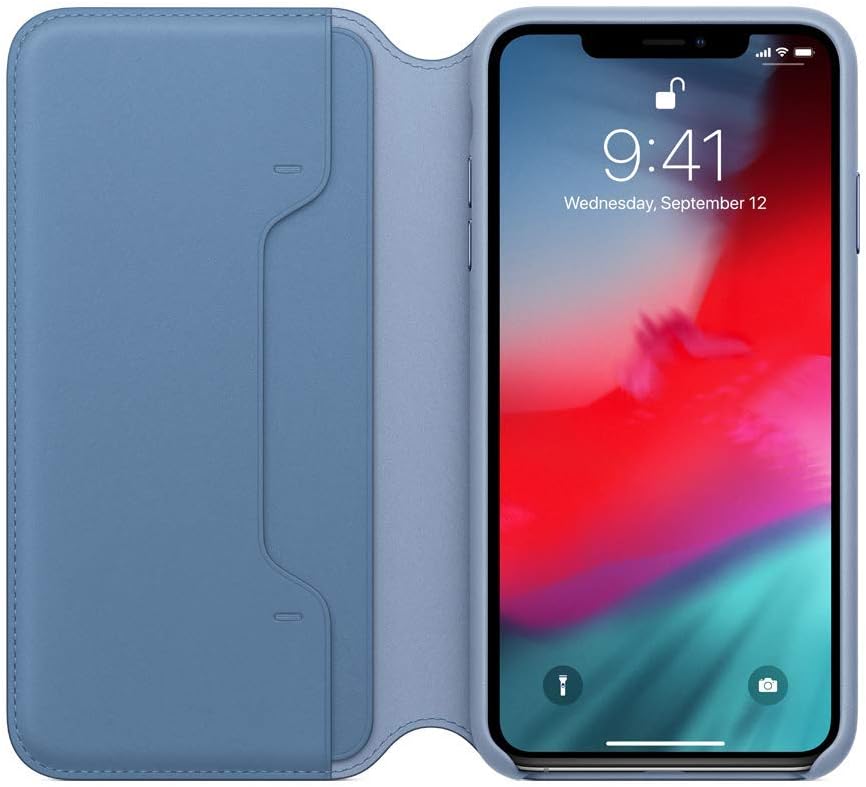 Apple iPhone Xs Max Leather Folio Case - Cornflower