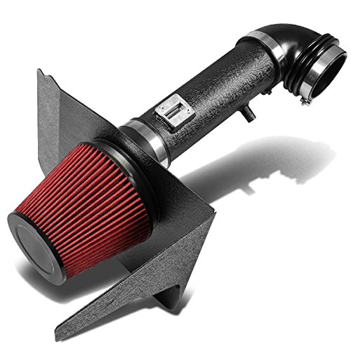 Black Coated Aluminum Air Intake System Compatible with Chevy Camaro 3.6L V6 Engine 12-14