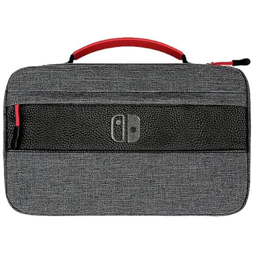 Image of PDP Messenger Case with Removable Shoulder Strap - Holds 14 Games & Console - Compatible with Nintendo Switch /Lite /OLED - Grey