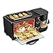 Huachaoxiang Küche Multi Herd Mini-Backöfen, Elektrische Frühstück Maschine Multifunktionsmini-Drip Kaffeemaschine Pizzöfen Eiomelett Bratpfanne Toaster,Schwarz