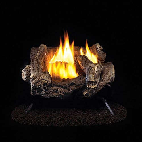 ProCom Split Hickory Ventless Gas Logs - Manual Control - 18 inch - Propane Only