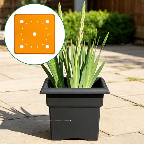 LFUTARI 2 Pack 13\" Square Planter Insert, Reusable Large Plant Pots Insert with Liner and Drainage Holes, Plastic Pot Fillers for Indoor and Outdoor Plants Containers (16\'\'-19\'\')