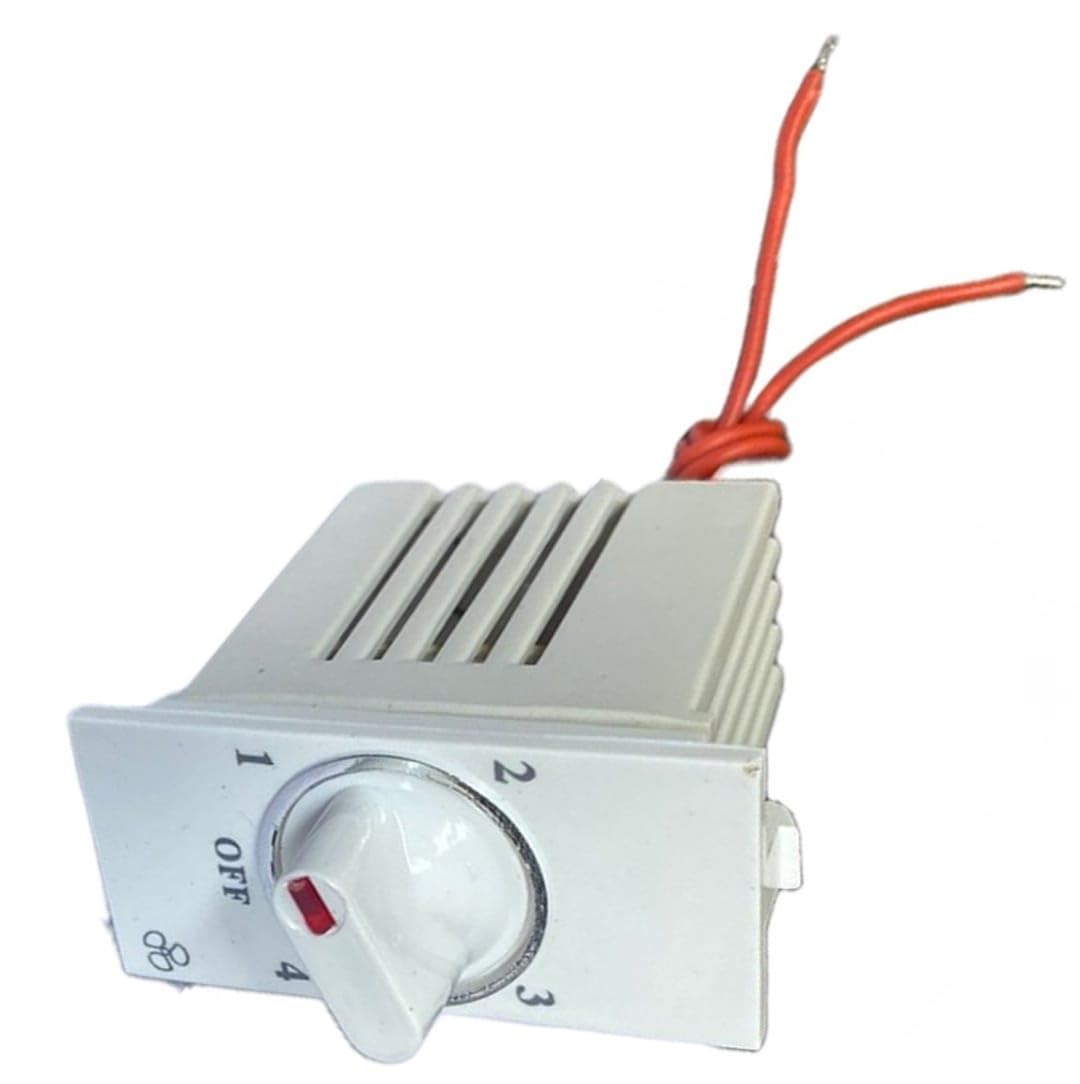 Fan Regulator Switch, 4-Speed Rotary Knob, White, with Wired Connection, Off Position Included-image-22