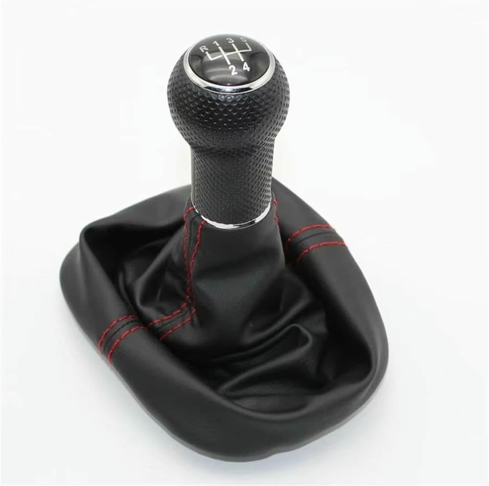 GZNBB Car Manual Gear Shift Knob Boot Cover Gaiter Lever Shifter Handle Stick, for Seat for Toledo for Leon 2000 2001 12 mm
