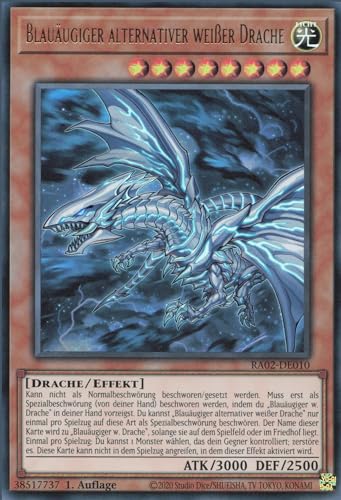 Blauäugiger alternativer weißer Drache (V.2) RA02-DE010 Ultra Rare Deutsch Boosterfrisch 1. Auflage - 25th Anniversary Rarity Collection II - mit ReCollectibles-Versandschutz - für Yu-Gi-Oh!