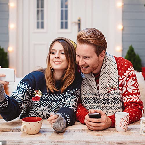 Spilla di Natale 8 Pezzi Set Spille Natalizie