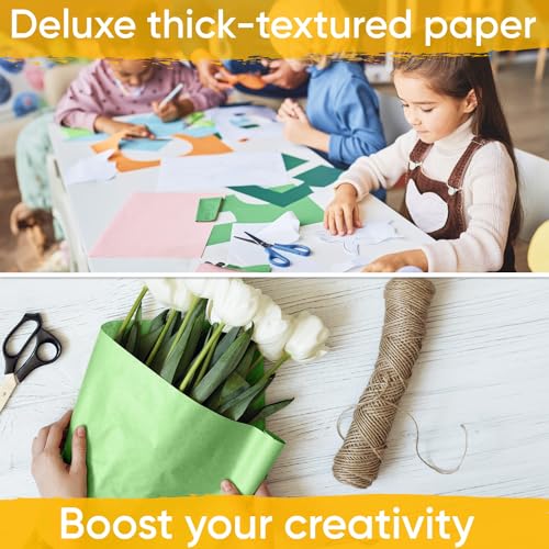 Image of 18 inch x 1200 inch (100 ft) Light Green Kraft Paper (Case of 16 Rolls), 45 lbs Thickness, Made in USA Kraft Paper for School, Art Colored Paper, Gift Wrapping Paper, Packing Paper for Moving