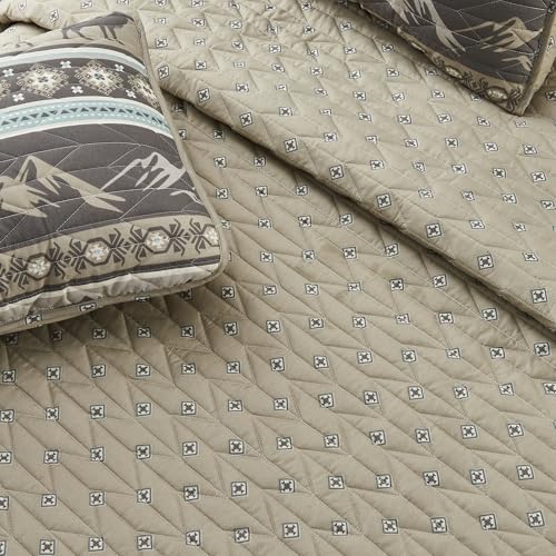 Great-Bay-Home-2-Piece-Reversible-Rustic-Lodge-Bedspread-Quilt-with-1-Sham-All-Season-Quilt-Set-TwinTwin-XL-Yosemite Great Bay Home 2 Piece Reversible Rustic Lodge Bedspread Quilt with 1 Sham All Season Quilt Set TwinTwin XL Yosemite