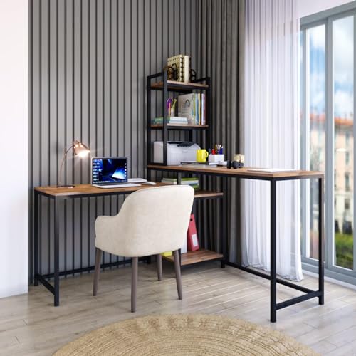 Image of Klaxon Office Table for Home | Workstation Table Desk (FD - Modern DIY)