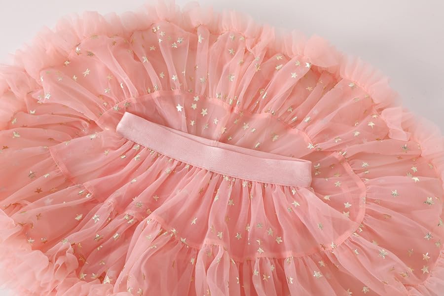 Girls Leggings with Tutu Skirt Footless Pants Tulle Ruffle Twinkle Star Skirt Leggings 1-10 Years3