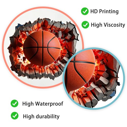 Vinilo decorativo 3D baloncesto 18.9 x 15.7 pulgadas miniatura 6