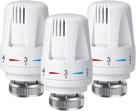 Jooheli Thermostatkopf, 3 Stück Heizkörperventil, Automatische ...