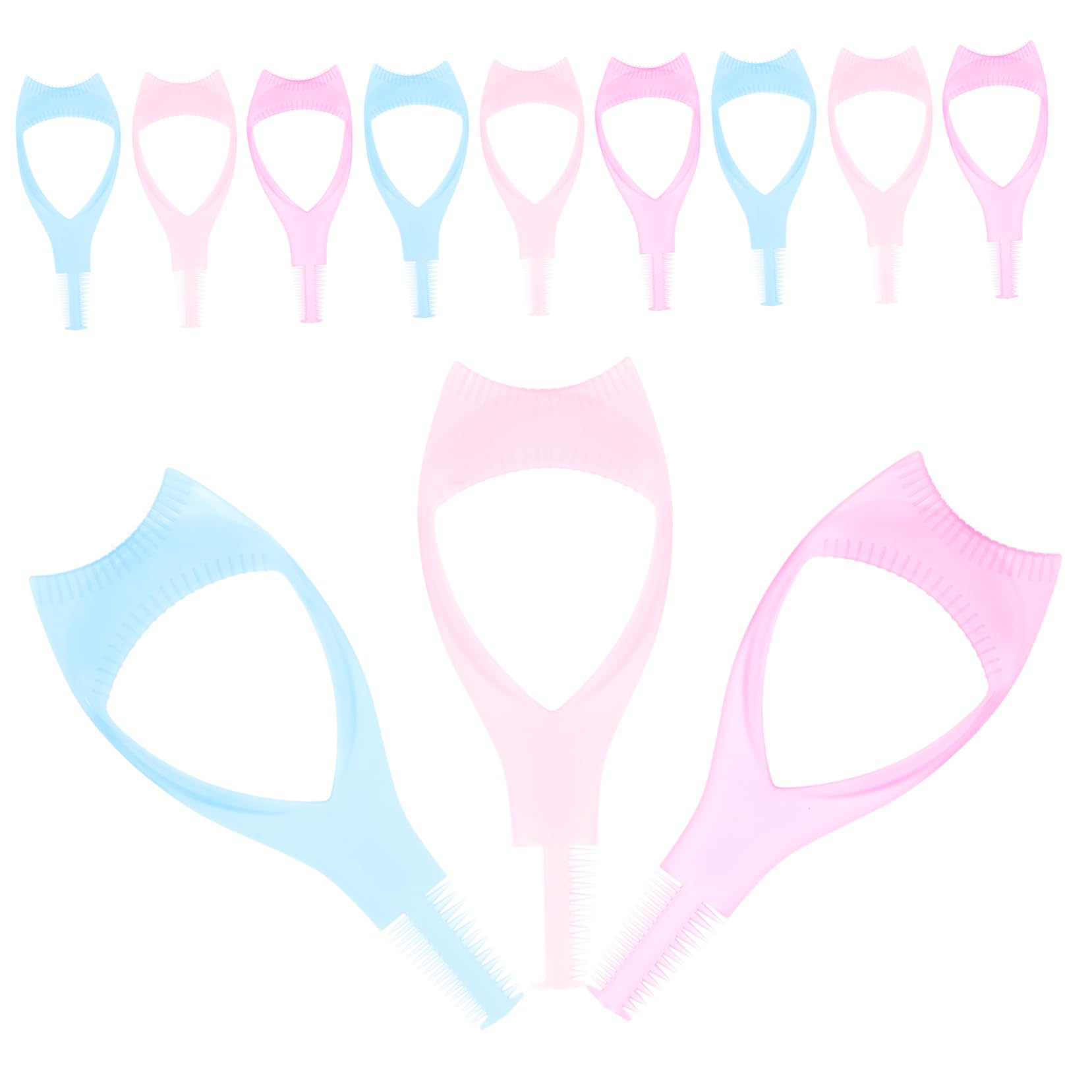 HAPINARY Mascara Protector Tool 3-in-1 Eyeliner Stencil Mascara Shield Reusable Silicone Eyelash Tool Easy Quick Makeup Aid