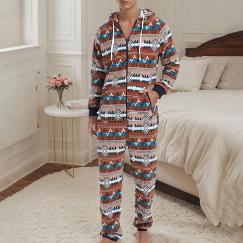 Pyjama homme en coton ensemble confortable chaud pour automne hiver