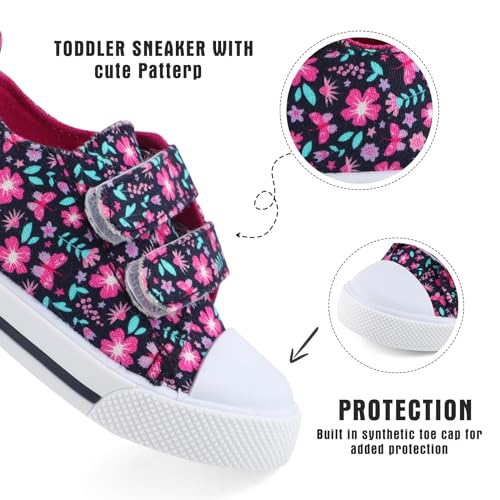 KAKU NANU Toddler Sneakers for Boys and Girls, Cute Cartoon Kids Soft Walking Shoes with Dual Hook and Loop2