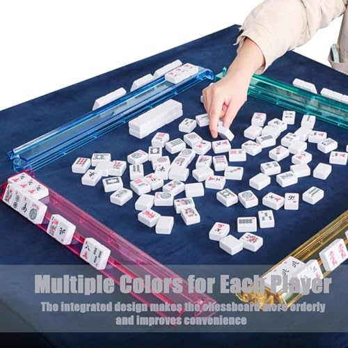 Set de 4 soportes y empujadores de Mahjong multicolor miniatura 5