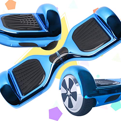 Windgoo Hoverboard 6.5 Balance Board Bluetooth Patinete Eléctrico Scooter Talla LED, Scooter eléctrico Self-Balance (W2-ChromeBlue)