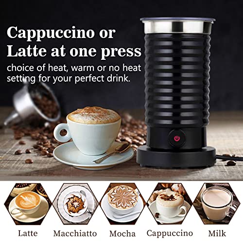 AMLILY Frotura De Leche Espuma Espumadora Fría/Caliente Cappuccino Chocolate Totalmente Automático Calentador De Leche… - Imagen 4