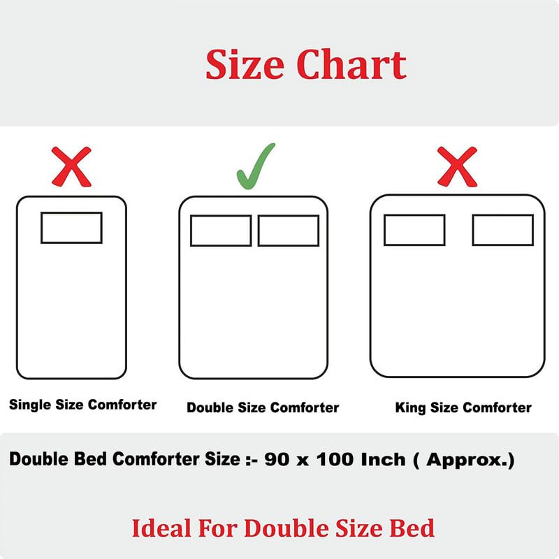 Image of Polycotton Polyester Polyfill 120 GSM Reversible Double Bed Comforter, Blanket, Queen (90x100 inch) Yellow & Grey