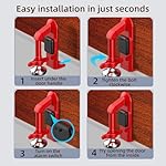 Portable Alarm Door Stopper, Portable Door Jammer, Travel Anti Theft Door Blocker, No Drill Door Stoppers Security for Home, Apartment, Office, Hotel, Travel, Portable Door Lock for Women, Children - Image 5