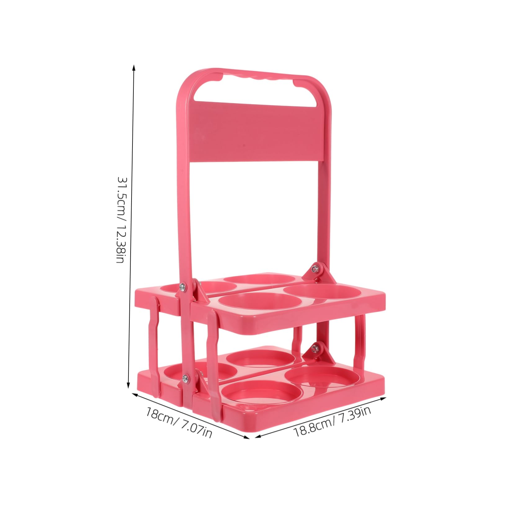 Wakauto Folding Wine Rack Beer Basket Handle Portable Beer Carrier Reusable for Home Bar Camping