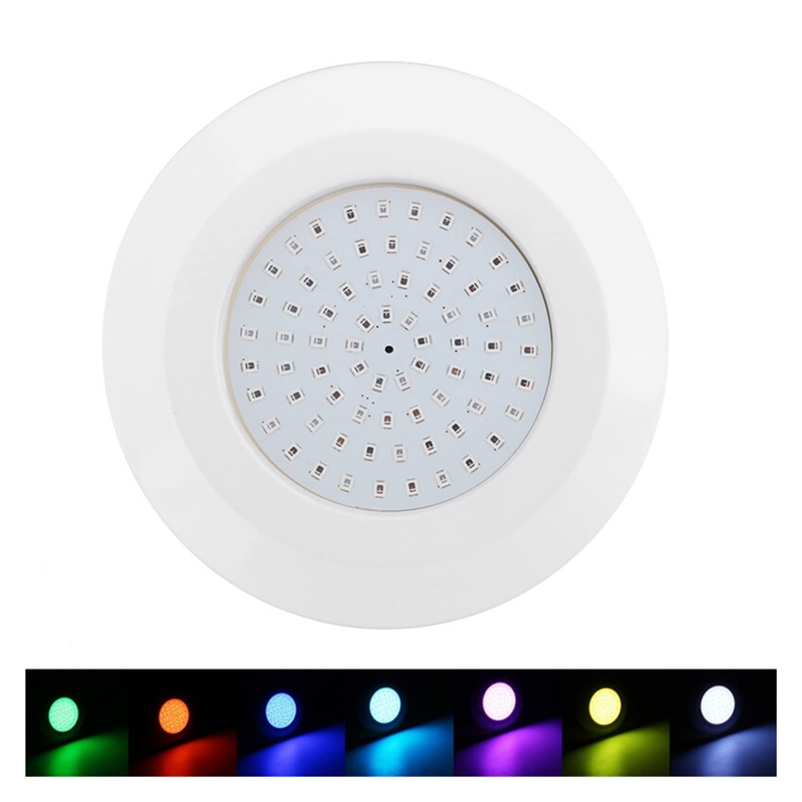 72LED 9W luce subacquea for piscina for termale DC12V IP68 impermeabile RGB Basso Consumo Energetico(White Only light)
