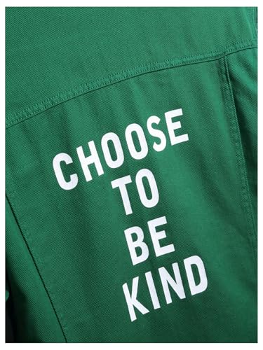 Image of SOLY HUX Men's Denim Jacket Letter Graphic Button Down Flap Pocket Long Sleeve Streetwear Jacket