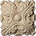 Ekena Millwork ROS03X03ACMA Acanthus Square Rosette, 3 1/2"W x 3 1/2"H x 5/8"P, Maple
