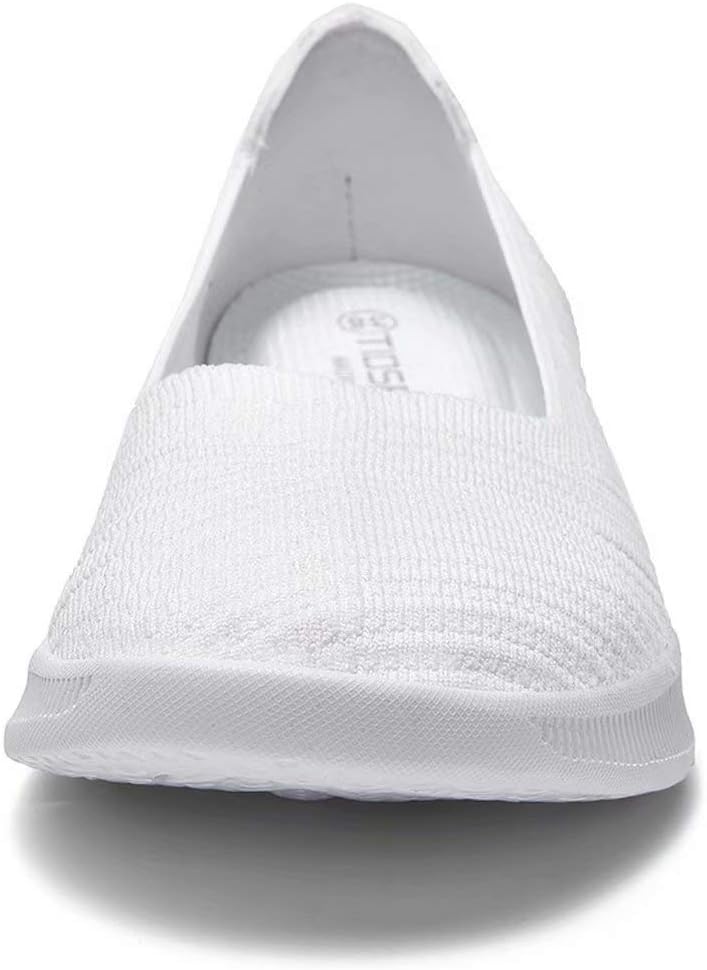 konhill Women's Ballet Flats Loafers Elegant Casual Flat Shoes Comfortable Soft Knitted Fabric Lightweight Slip On Walking Shoes - Image 6