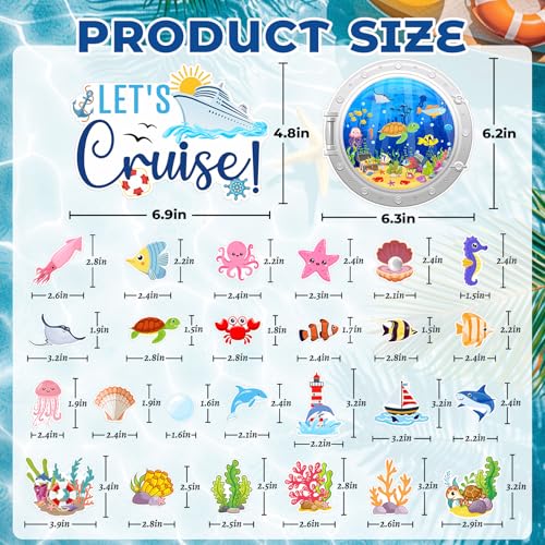 Imanes decorativos de animales marinos 27 piezas miniatura 3
