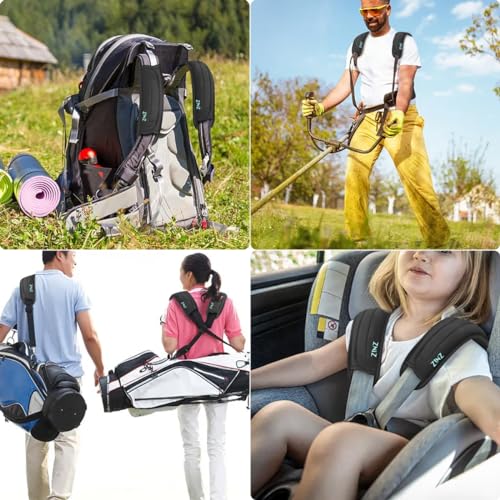 Image of ZINZ 2-Pack Universal Shoulder Pad with Ultra thick Cushion for Bag Luggage Bag Crossbody, Plus Long & Anti-Slip & Breathable,Drak Gray-2Pack