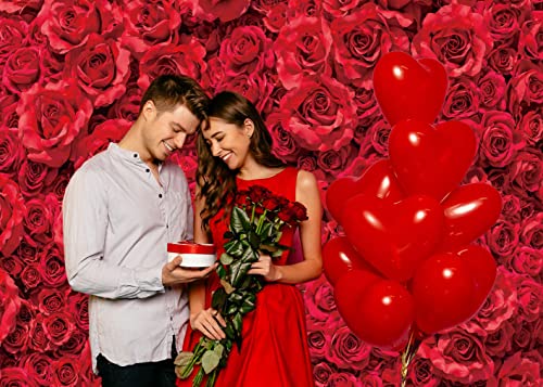 Fondo Fotográfico Floral Rojo 8x6ft para Fotografía miniatura 4