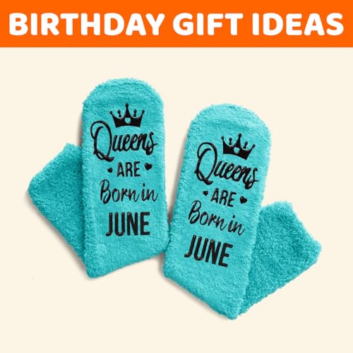 Image of HAPPYPOP Women Queen Birth Month Socks - Month Birthday Gifts, Socks for Her Female in Green