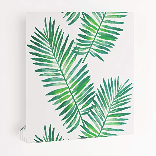 LaCheery Modern Green Leaf Wallpaper Stick and Peel White Contact Paper Self Adhesive Wallpaper Removable Wall Paper Roll Peel and Stick Decorative Wall Covering Shelf Drawer Liner Table 17.7