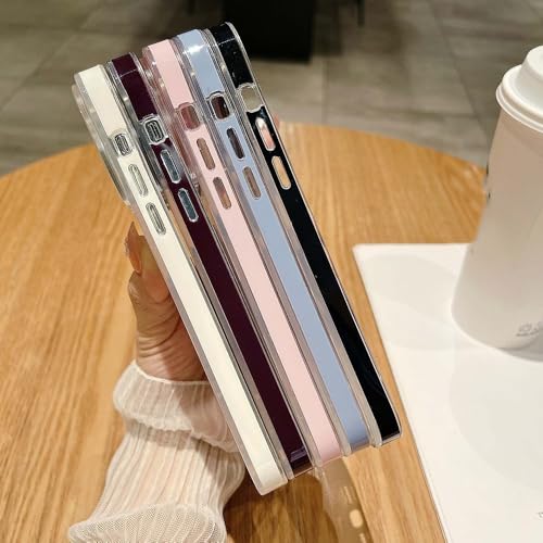 Coque en verre iPhone 12 rose avec protection d'objectif intégrée et dos rigide transparent - 2