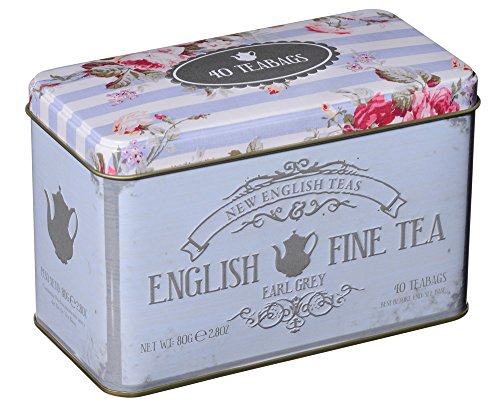 Vintage Floral Tea Tin with 40 Earl Grey Teabags - //coolthings.us