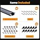 LED Profile,U-Shape LED Aluminium Profile 6 x 1 m, LED Leiste for 12 mm LED Strips,Diffuser for Even Light Distribution (Black)