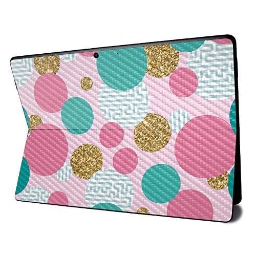 Image of MightySkins Carbon Fiber Skin for Microsoft Surface Pro X - Golden Bubbles | Textured Carbon Fiber Finish | Easy to Apply, Remove, and Change Styles | Made in The USA