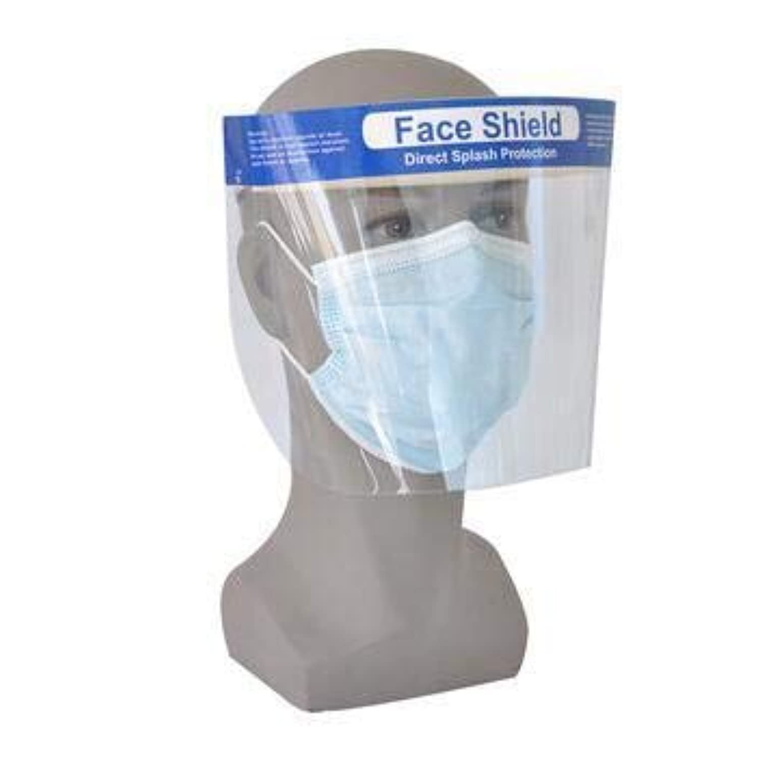 Reusable Safety Face Shield Adjustable Transparent Full Face Protective Visor with Eye & Head Protection, Anti-Spitting Splash Facial Cover (1)