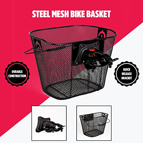 Ryders Recreation ATL20 Steel Mesh Bike Basket With Quick Release Bracket thumb #1